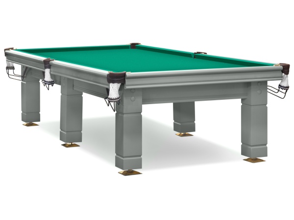 Бильярдный стол для русской пирамиды "Hardy" (10 футов, 6 ног, сланец 38мм, борт ясень, цвет RAL 7003)